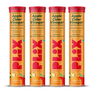 Apple Cider Vinegar Effervescent Tablet with mother (vitamin B6 & B12) pack of 4 tubes__1 Month__60 Tablets