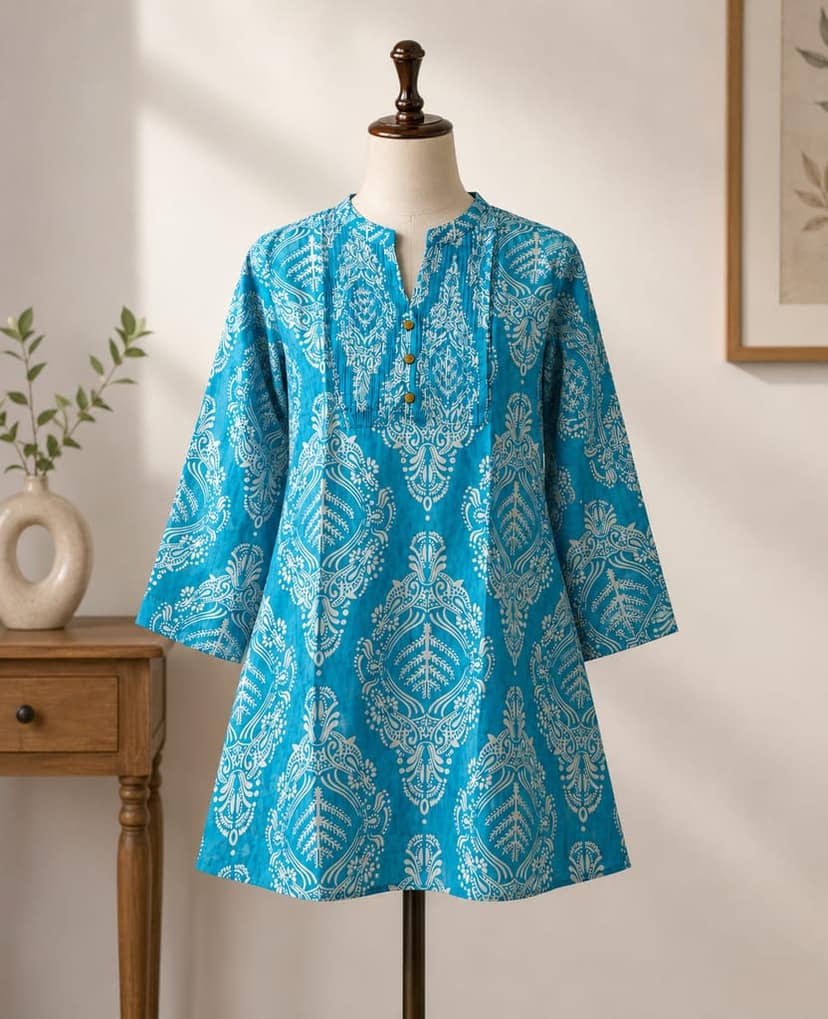 Glamvila Aqua Mehr Indo Western Tunic view 7