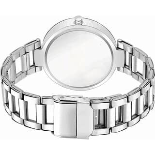 New Collection Latest Designer Round Black Dial Chrome Plated Premium Quality Analog Watch For Women view 2
