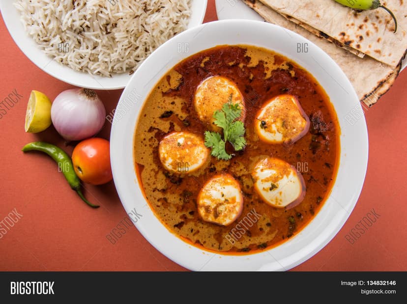 Egg Curry + 4 Roti + RICE