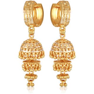 Vivastri Shimmering CharmingClip On Jhumki Earring for Women and Girls [VIVA2673ERG] view 2