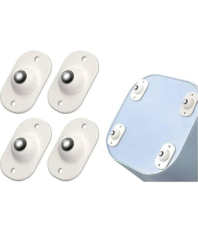 Self Adhesive Mini Swivel Casters Wheels, Universal Wheels at The Bottom of The Storage Box, Swivel Caster Wheels 360 Degree Rotation Pulley for Furniture Various Storage Boxes (Set Of 4)