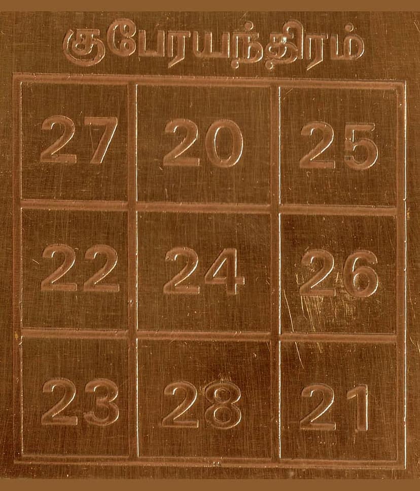 Sri Bakthi Today Kuberan Yen Yantra Kuber Number Kuberan Yendram