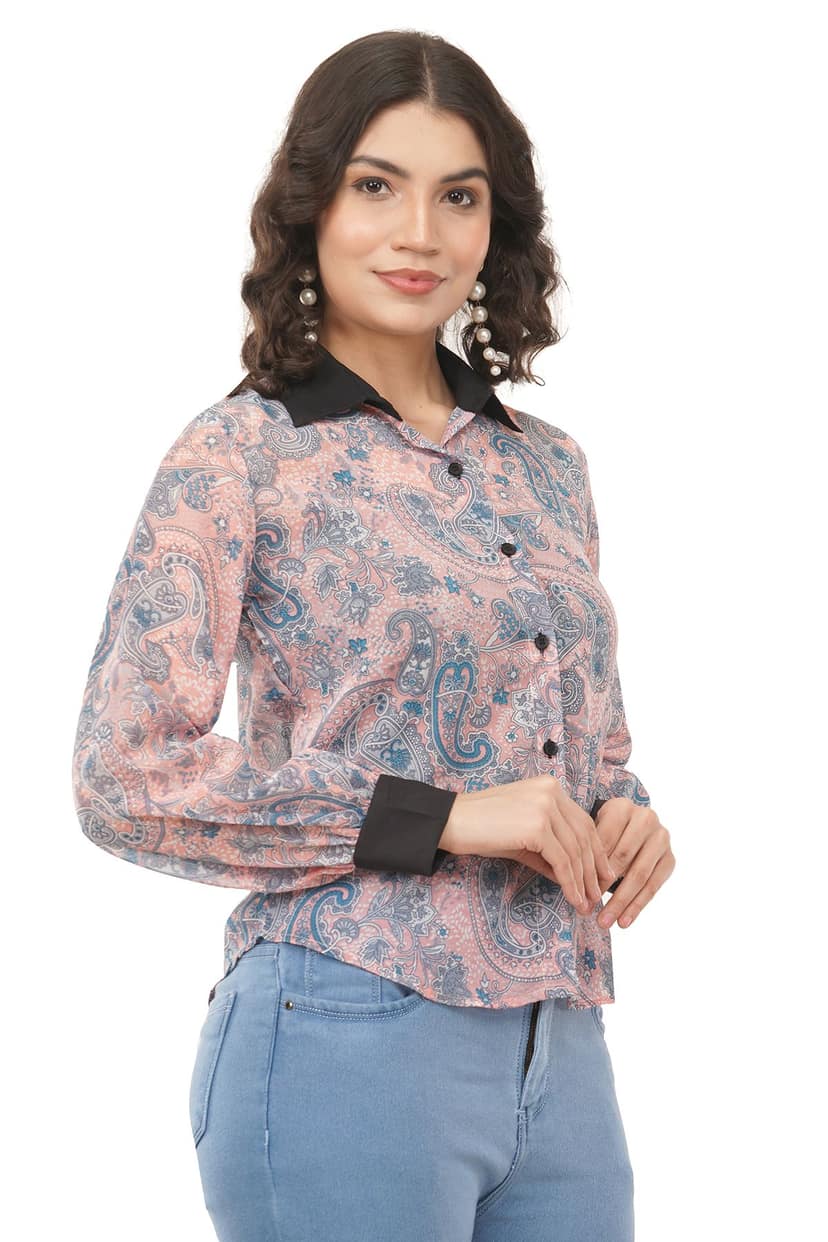 Womens Trendy Georgette Shirt view 3
