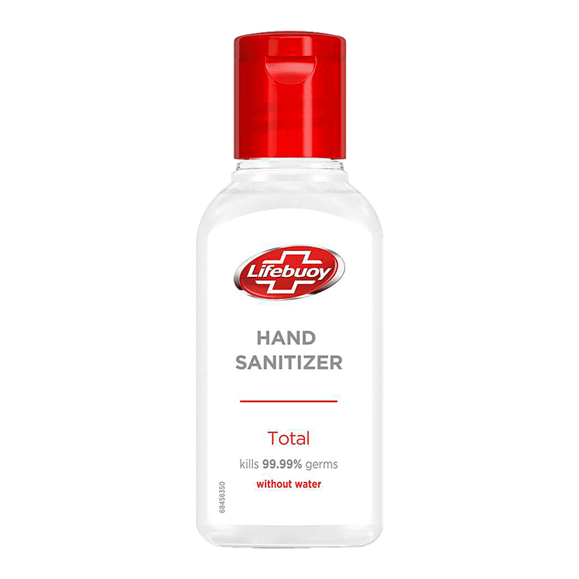 Lifebuoy Total Hand Sanitizer - Alcohol Based, Kills 99.99% Germs Without Water, 50 Ml Bottle view 2