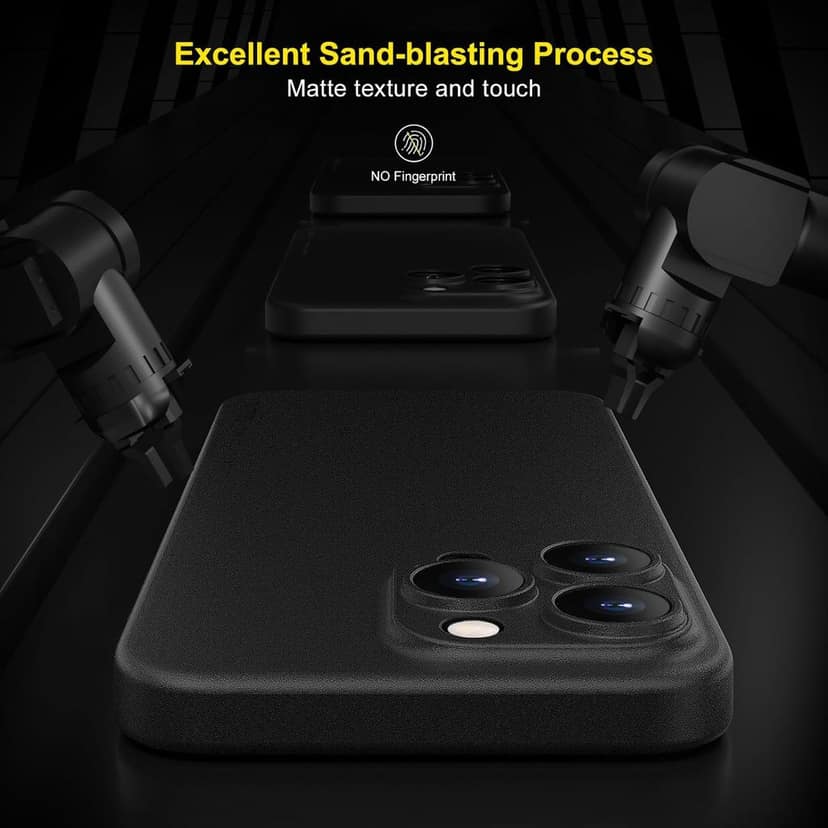 Memumi Ultra Slim 0.3mm Back Cover Case for Apple iPhone 15 Pro Max (6.7") - Black view 7