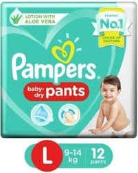 Pampers Large Size Diapers, 12 Pants