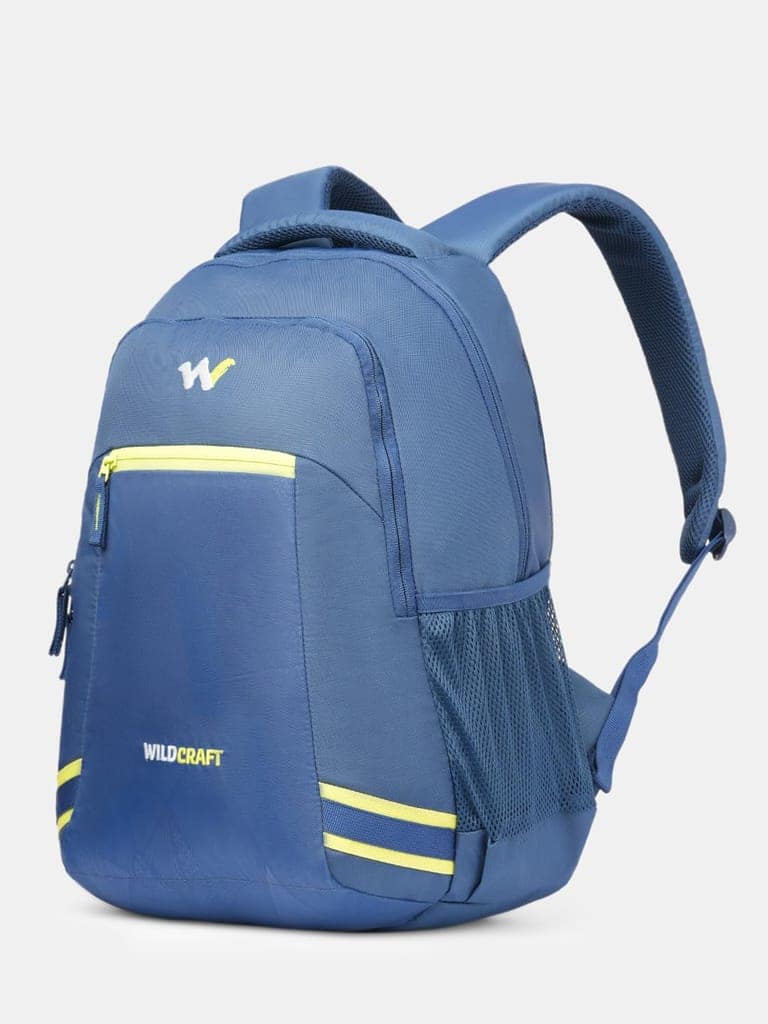 Mosaic 2+1 compartment Laptop Backpack for Work and Travel| 37 litre Capacity|Premium Fabric| Padded Strap| Orgainzer| Water resistant |Blue view 2