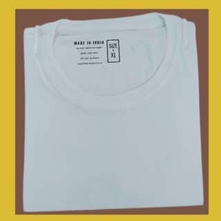 Cultfree Half Sleeves Bio Washed White Cotton T-shirt view 2