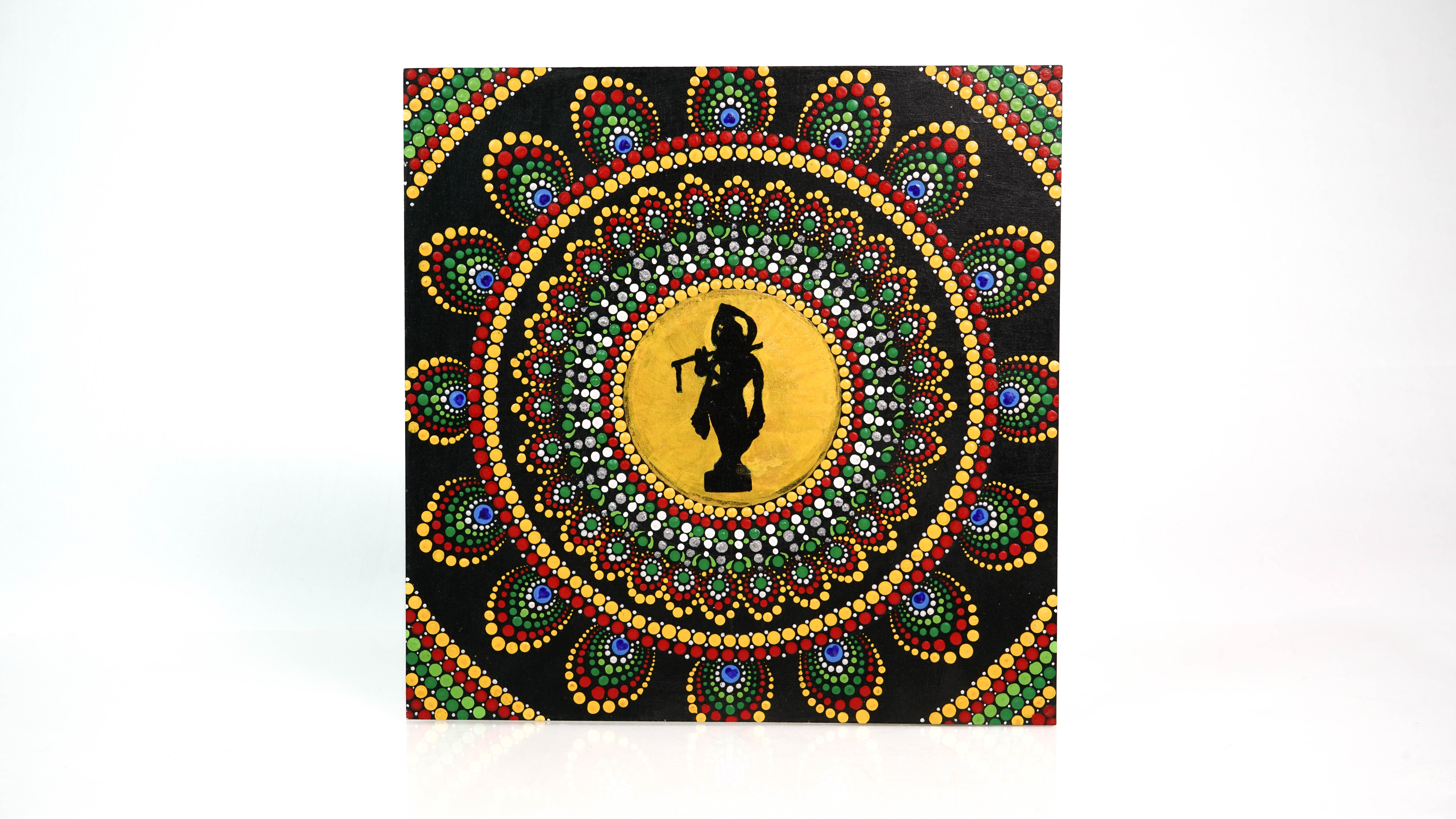 Handcrafted Krishna Painting | Traditional Devotional Wall Art for Home & Pooja Décor