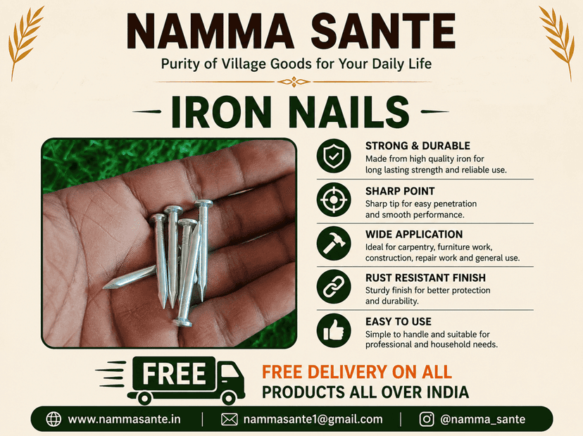 Heavy Duty Steel Concrete Nails 1 Inch | 1 Inch Concrete Nails | Hardened Steel Nails | Hard Wall Nails | Concrete Wall & Beam Nails view 2