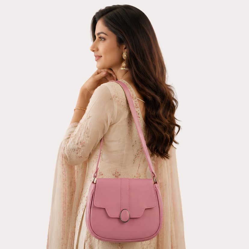 Elegant Pearl Chain Crossbody Handbag view 2