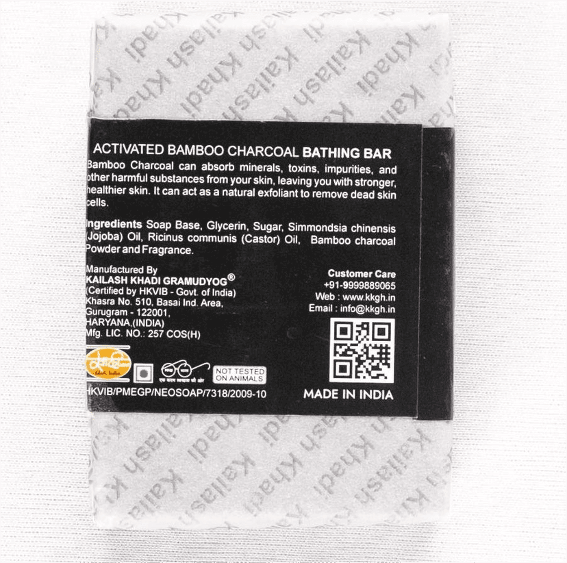 KHADI CHARCOAL SOAP view 3