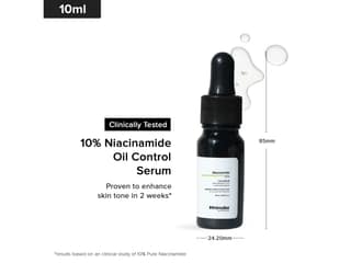 Minimalist 10% Niacinamide Serum with Zinc Reduces Acne Marks, Controls Oil & Minimizes Pores, Vitamin B3 for Blemish-Free, Clear Skin - 10 Millilitre