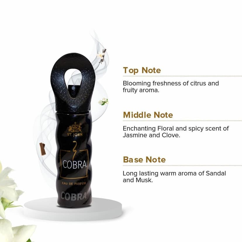 ST-JOHN Cobra Perfume Long Lasting 80 ML Eau de Parfum - 80 ml (For Men & Women) view 4