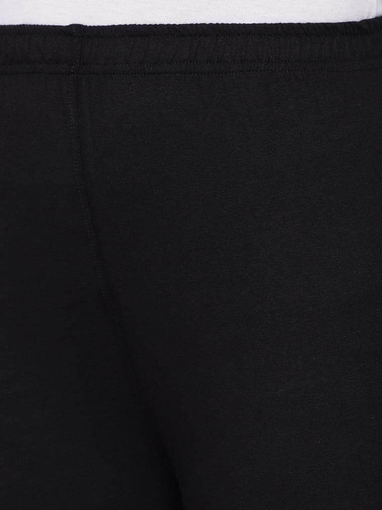 SOFT COLORS Women's Skinny Fit Ethnic Wear Ankle Length Leggings (Black) view 4