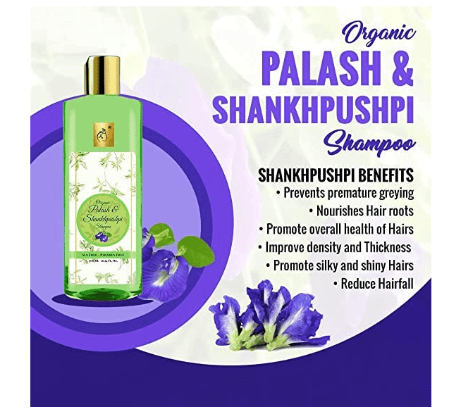 Palash & Shankhpushpi Shampoo For prevention from Hair Loss, Damaged roots & Improve Hair Growth & Texture 300 ML view 3