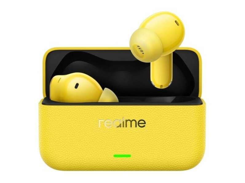 Realme Buds T500 Pro TWS Earbuds with 12.4mm Drivers, Upto 50dB ANC,3D Spatial Audio, 56H Playtime, AI ENC, IP55 Rating, and 45ms Low Latency BT 6.1 - Lemon Cola