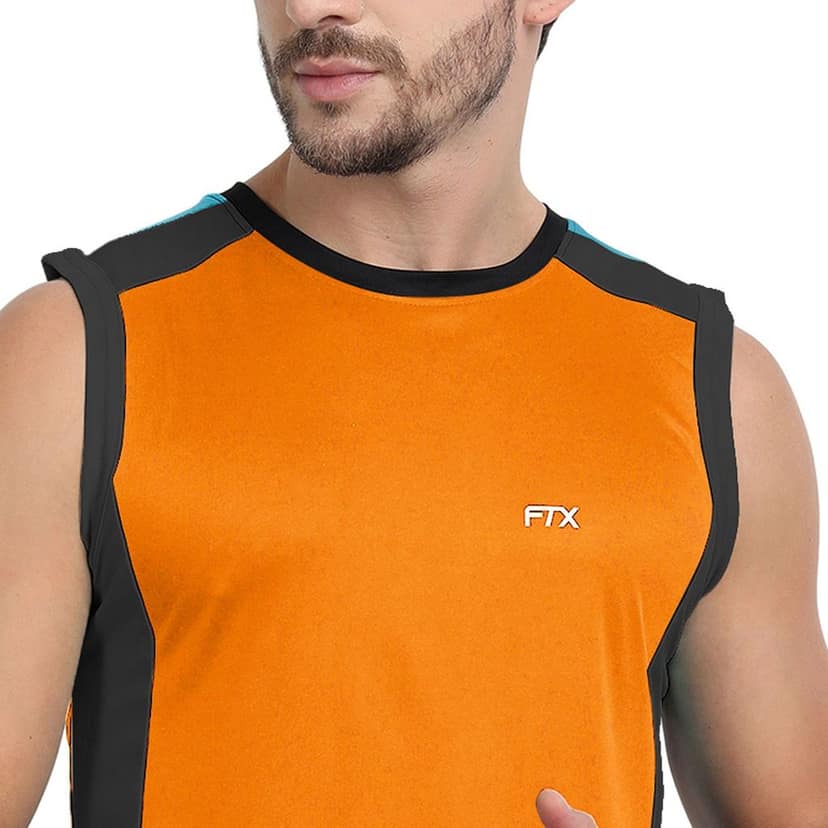 FTX Men Colorblock Round Neck Sleeveless Tshirt view 3