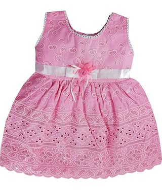 LITTLE PANDA Pack of 1 Baby Girls Cotton Blend Frock ( Yellow )