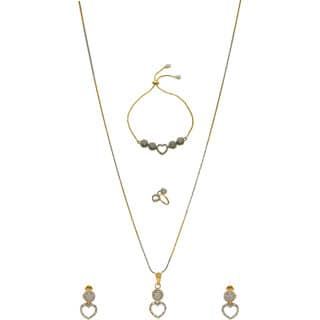 Hetprit Trendy Brass Pendent Combo Set For Women