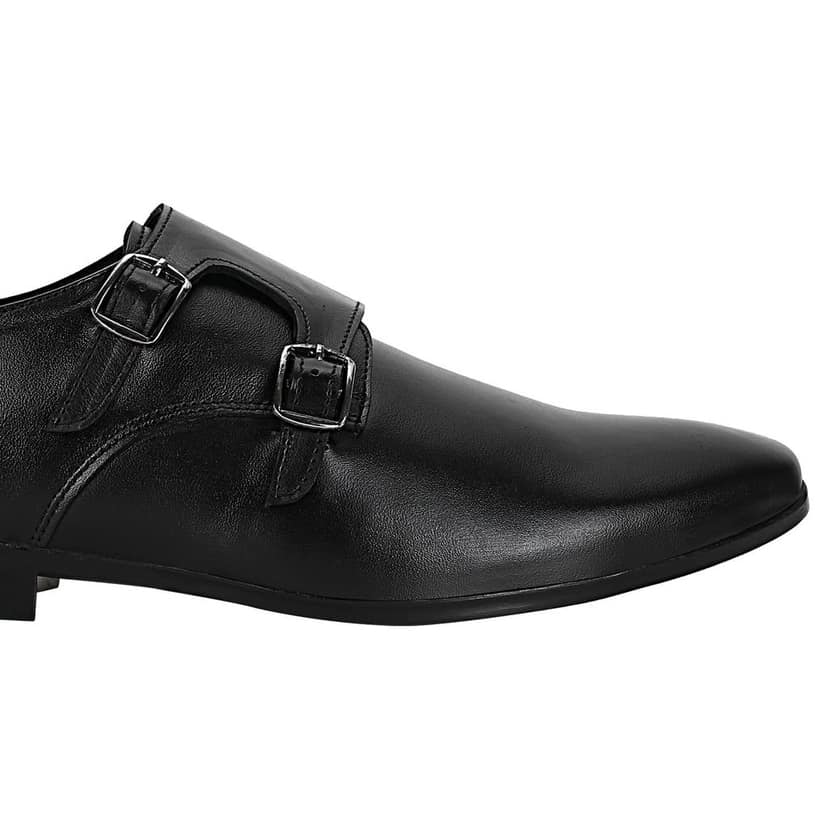 SeeandWear Leather Double Monk Strap Shoes for Men view 3