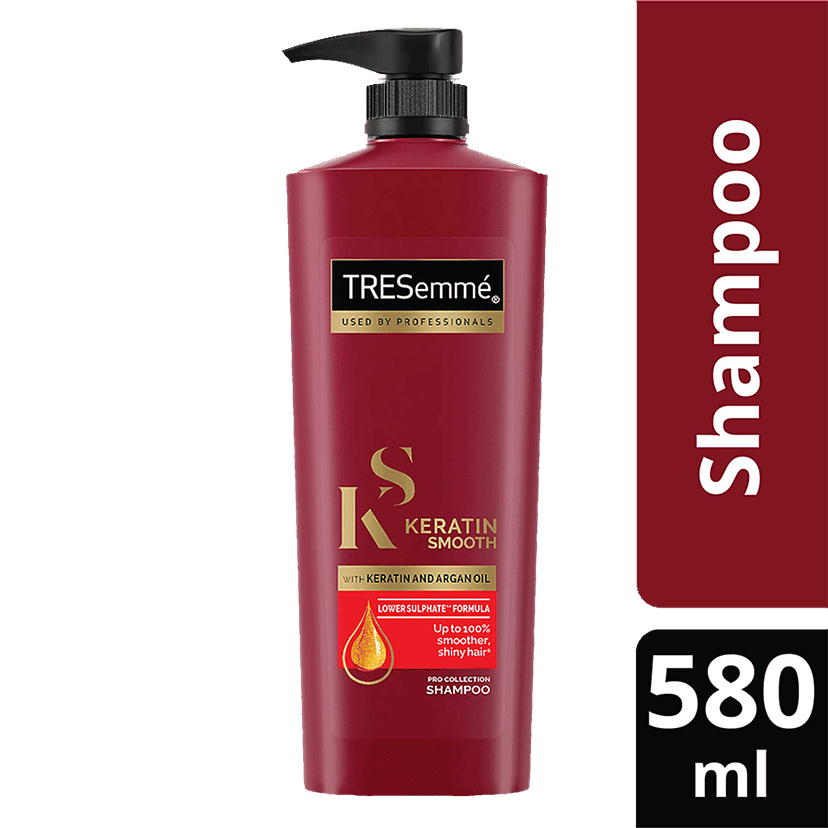 Tresemme Keratin Smooth Pro Collection Shampoo - Keratin & Argan Oil, Upto 100% Smoother Shiny Hair, 580 Ml