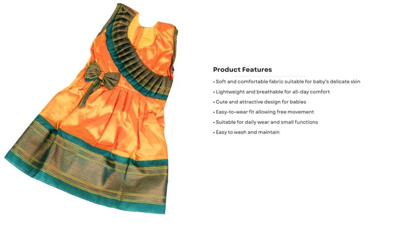 Paithani Baby Frock 1 piece each view 3