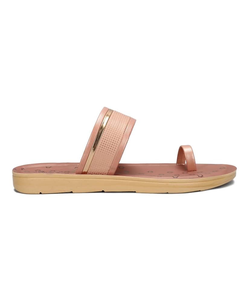 Paragon Women's Slip On Flat Pink Sandals | Durable Dailywear Sandals view 3
