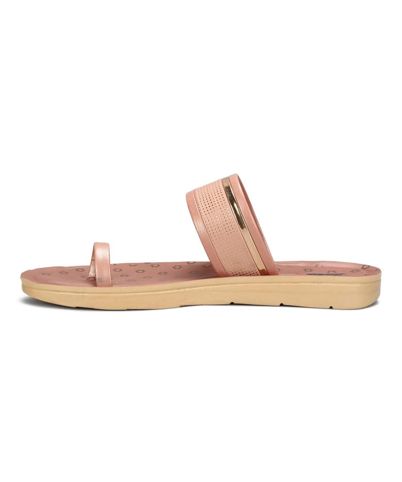 Paragon Women's Slip On Flat Pink Sandals | Durable Dailywear Sandals view 4