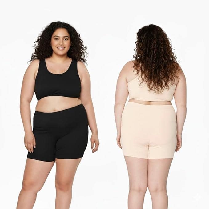 Under Dress Shorts for Women | Plus Size Cotton Stretch Inner Shorts | Soft & Comfy Anti Chafing Safety Inner Shots for Skirt view 4