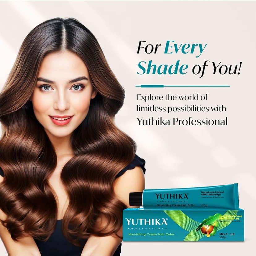 Yuthika Professional Creme Hair Color 4.65 Red Mahogany Brown 100gm Permanent Hair Colour, Professional Salon Hair Colour view 9