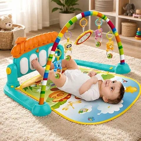 ToysBuddy Kick and Play Multi-Function ABS High Grade Plastic Piano Baby Gym and Fitness Rack Products view 2