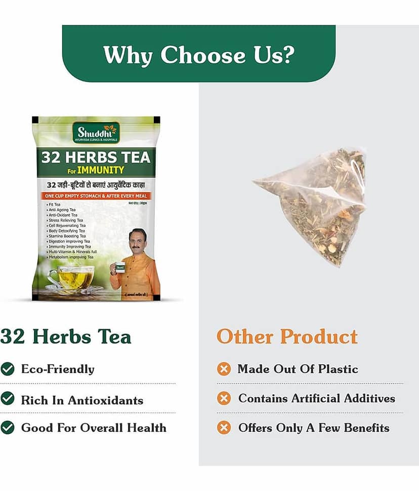Shuddhi 32 Herbs Tea Good For Body Detox and Wellness, 30gm (Pack of 3) view 4