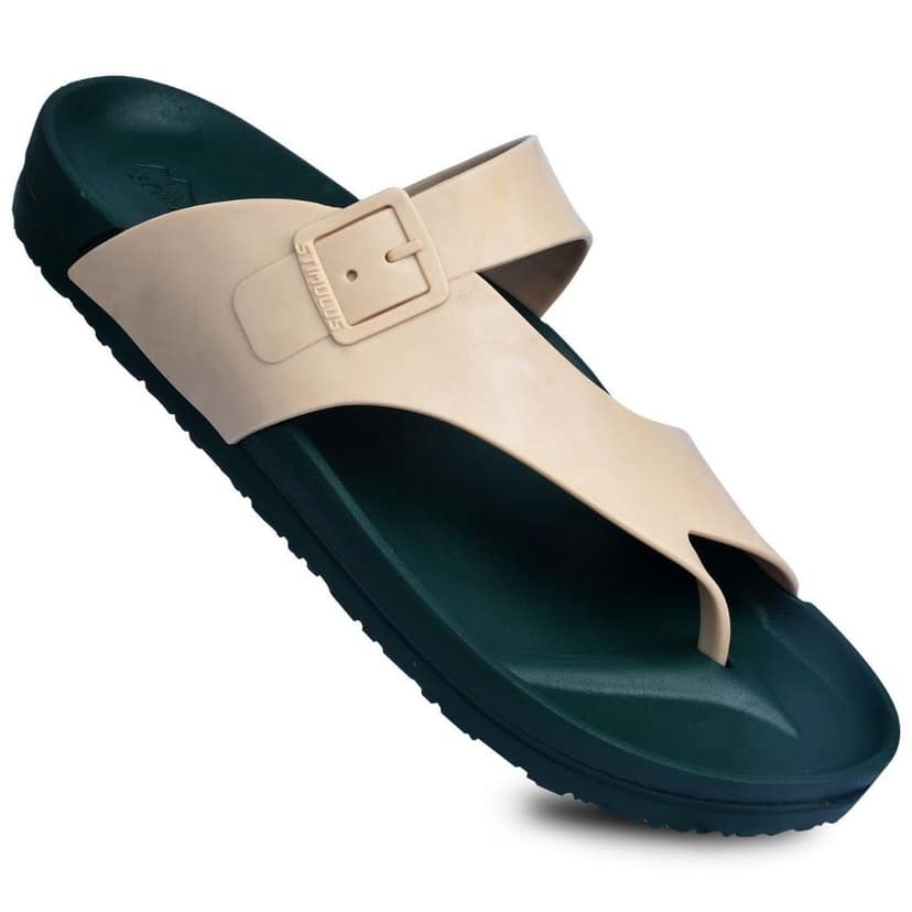 Men's Stylish floaters sandals designed for comfort (K3405G-OGN) view 4