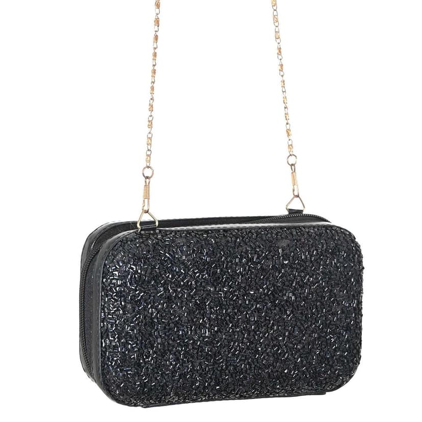 Casual, Formal, Party wear Black Clutch bag for Women & Girls view 5