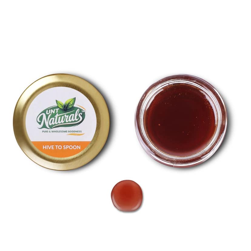 UNT Naturals Raw Jamun Honey 500g- Pure Unfiltered, Unprocessed, Unpasteurized & Unheated Shahad- No Added Sugar- Rich in Nutrients & Antioxidant- Natural Sweetener for Tea, Cooking & Baking view 5