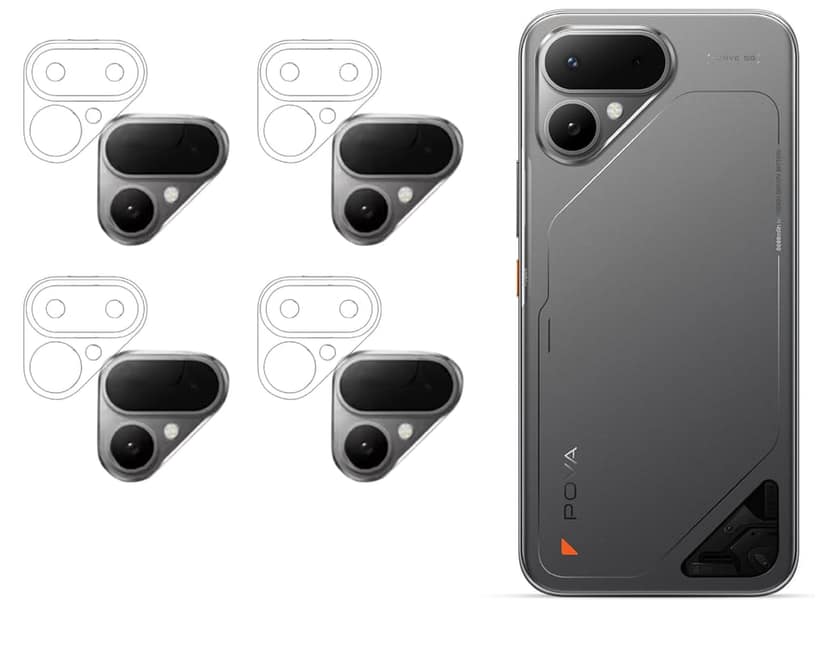 ISAAK Back Camera Lens Protector compatible for Tecno Curve 2 (Pack of 4)