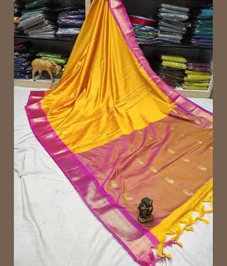 VEERAIVA Cotton Silk Embellished Saree With Unstitched Blouse Piece ( Multicolor2 )