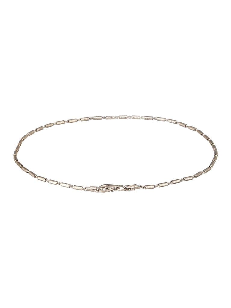 925 Sterling Silver Rhodium Plated Delicate Trendy Link Pair of Payal Anklet view 8