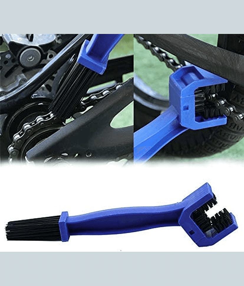 Aksmit Combo ( Pack Of 1 ) Multi-Purpose Bike Chain Cleaner Brush with Soft & Long Bristles Ideal for Quick Cleaning of Cycles, Motorcycles view 4