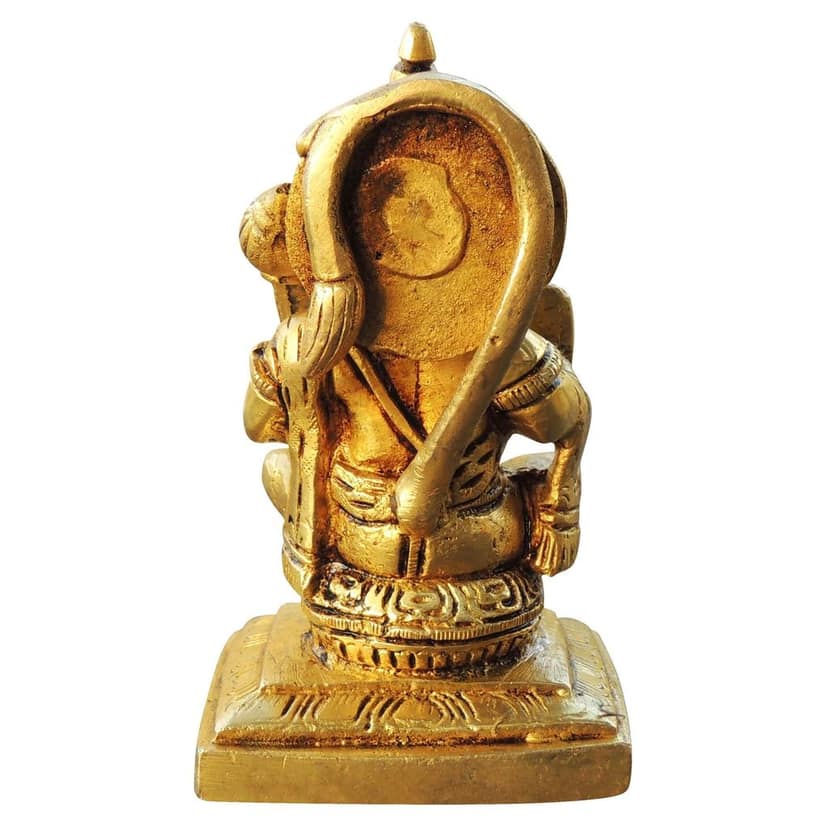 Brass Hanuman Ji Classic Decorative Statue - Handcrafted, Height : 4.5 Inch (BSMAS1333 F) view 3