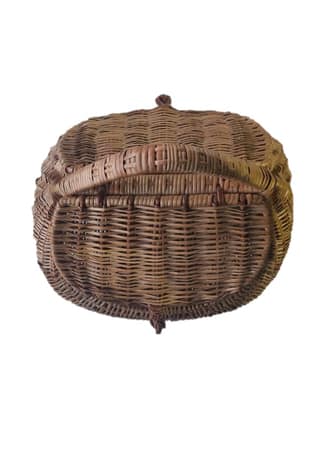 Bamboo cane basket
