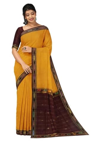 APCO Handloom (A Andhra Pradesh Govt Emporium)- Women's Traditional Pure Handloom Bandar (Polavaram) Cotton Saree | BCS0053