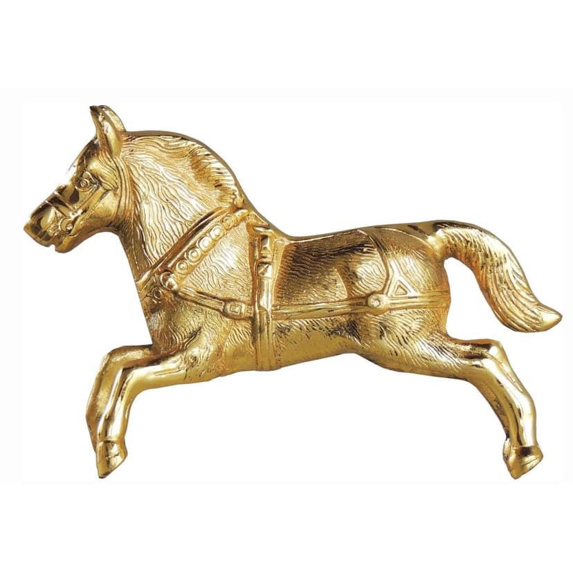 Stylish Aluminium Horse Decorative Statue For Table & Shelf, Height : 6.5 Inch (ASMAS222 G) view 5