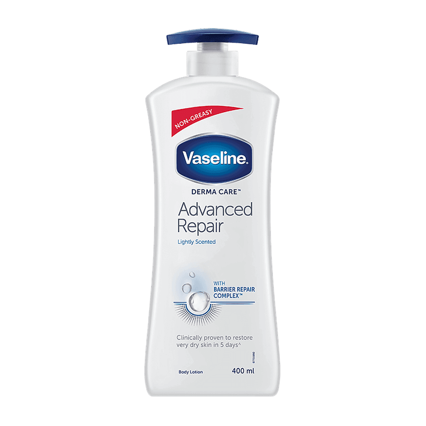 Vaseline Derma Care Advanced Repair Lightly Scented Body Lotion - Dry Skin, With Barrier Repair Complex, 400 Ml view 2