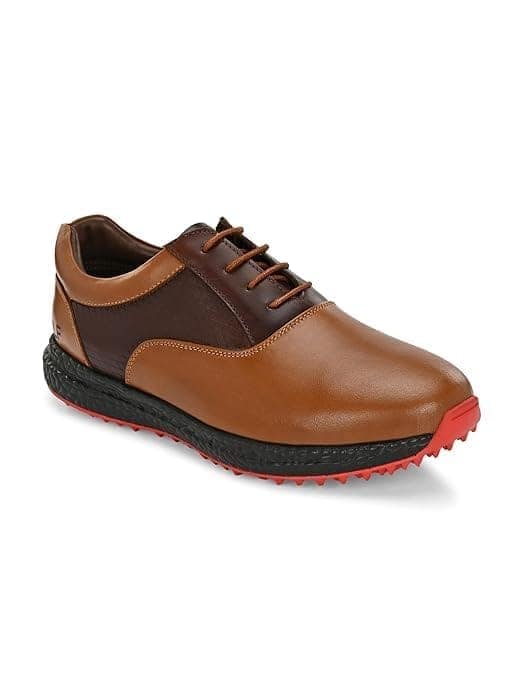HITCARO Men Proffessional Leather Golf Shoes | Lace-Up | Phylon Sole |Waterproof | Comfortable | Breathable | Sports Shoes view 3