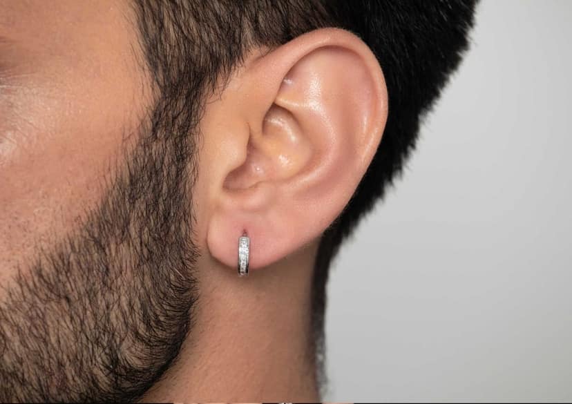 Radiant Flux Mini Hoop Earring For Men (1 Pc Only) view 3