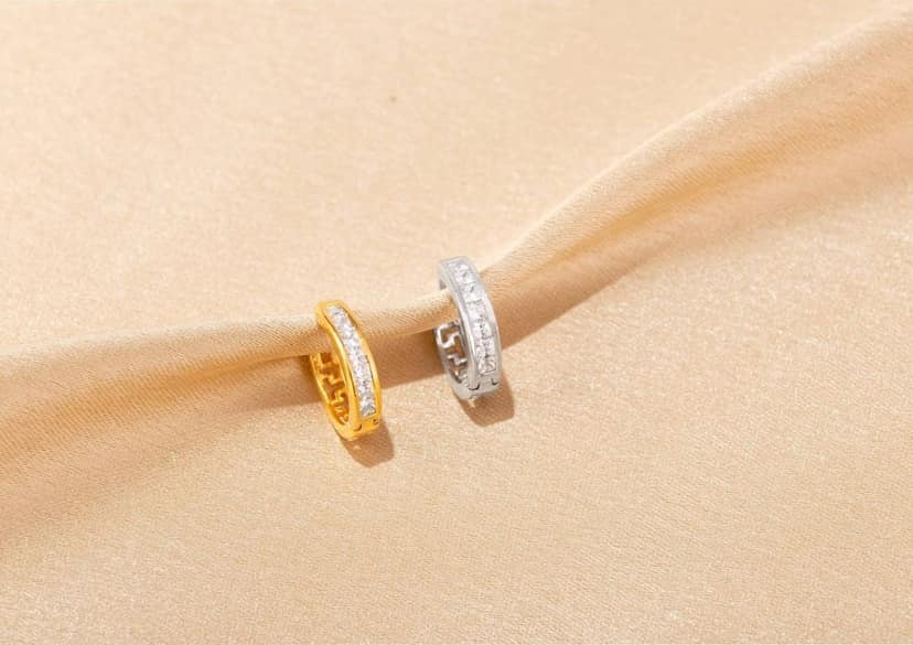 Radiant Flux Mini Hoop Earring For Men (1 Pc Only) view 7