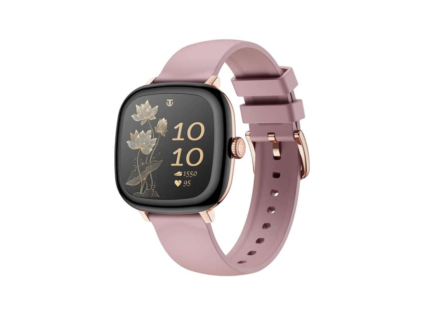 Titan AiRA 1.70" AMOLED Smart Watch for Women with Silicone Strap Stress Monitoring,1000 Nits, Functional Crown, AI Enabled - Black, Rose Gold & Pink